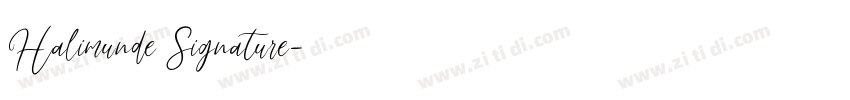 Halimunde Signature字体转换